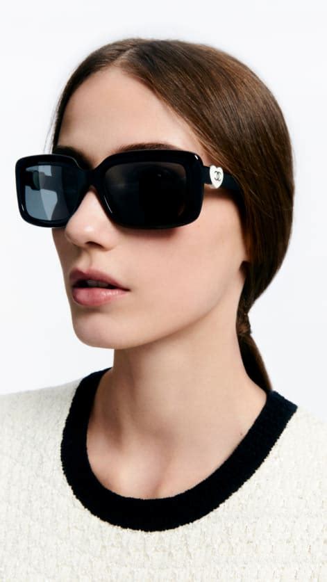 chanel acetate square heart sunglasses|CHANEL Sunglasses: Square Sunglasses, acetate — Fashion.